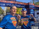 Blind Dave runs the New York Marathon