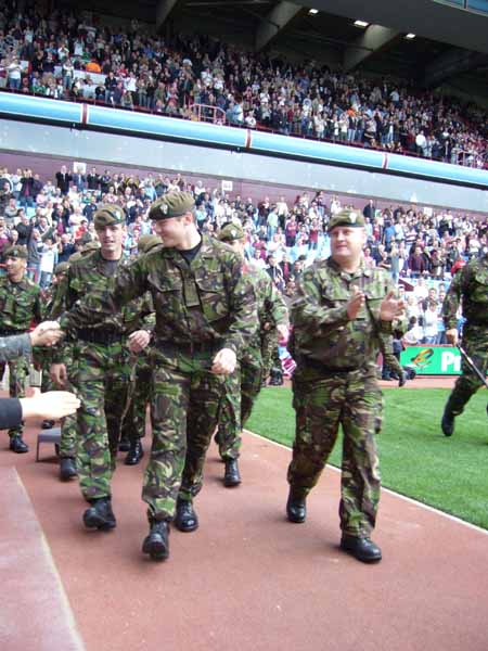 Soldiers at Villa Park