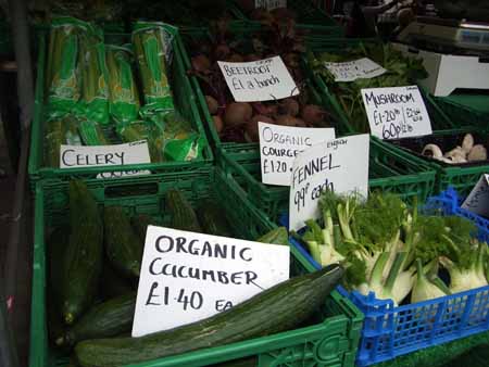 Organic Carol' stall in the Bull Ring